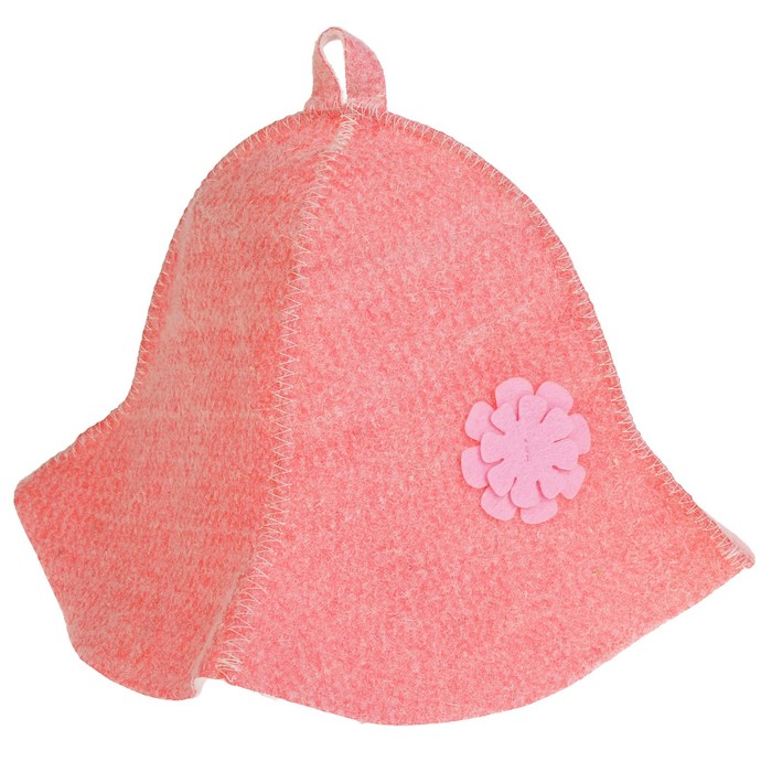 Шапка банная женская "Колокольчик", красная