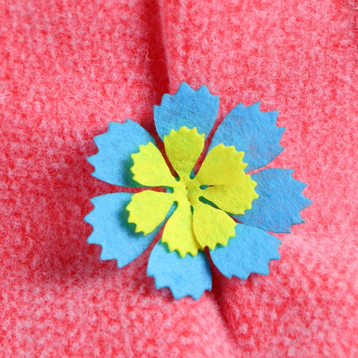 Шапка банная женская с полями, красная