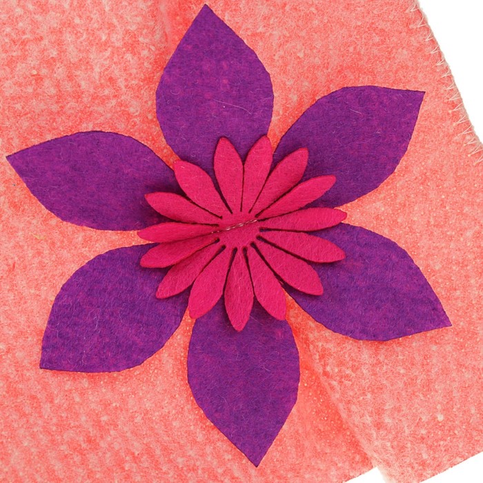 Шапка банная женская с полями, красная