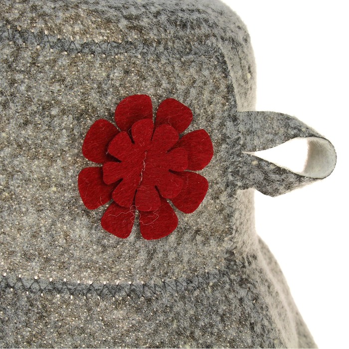 Шапка банная женская "Панама", серая