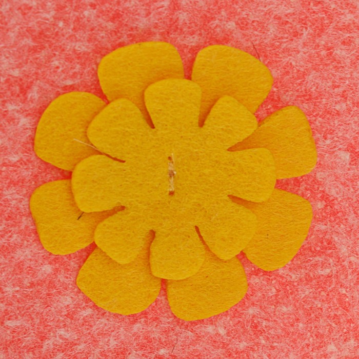 Набор банный женский (шляпа "Колокольчик", коврик "Лист"), красный