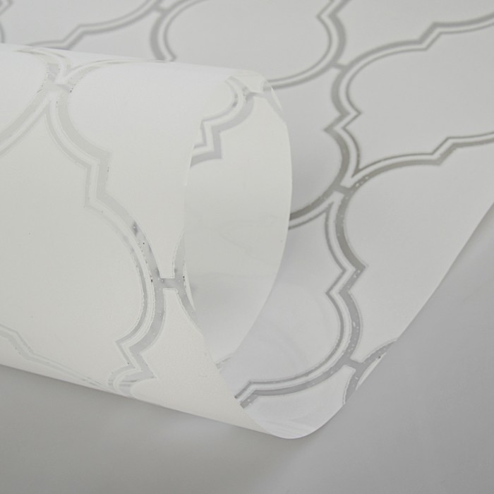 Плёнка прозрачная с рисунком, белая, 0,5 х 9 м