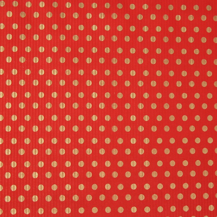 Бумага упаковочная крафт, красно-золотой, 0,5 х 10 м