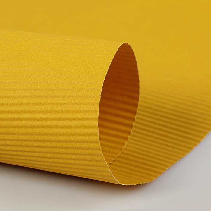 Бумага упаковочная крафт, двусторонняя, горчичный, 0.5 х 10 м