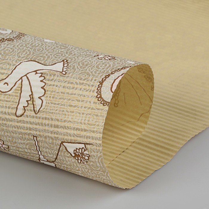 Бумага упаковочная крафт "Свадебный переполох", 1 х 10 м