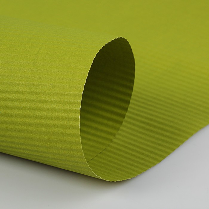 Бумага упаковочная крафт, двусторонняя, оливковый, 0.5 х 10 м