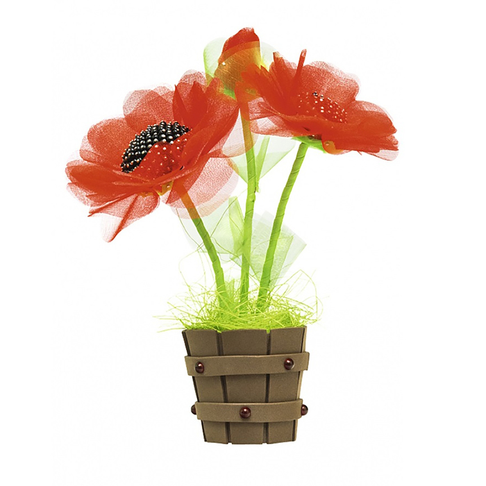 Набор для творчества из органзы "Топиарий "Пламенные маки"