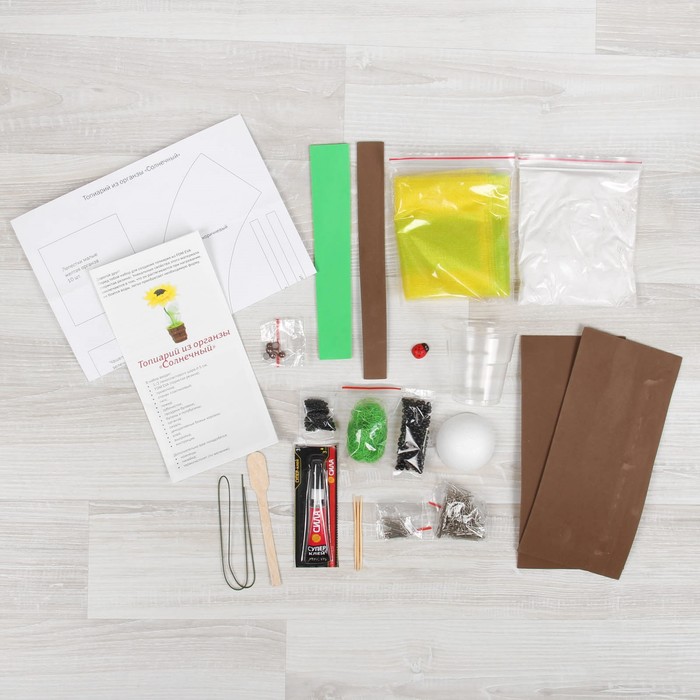 Набор для творчества топиарий из органзы "Солнечный" ТПО-02