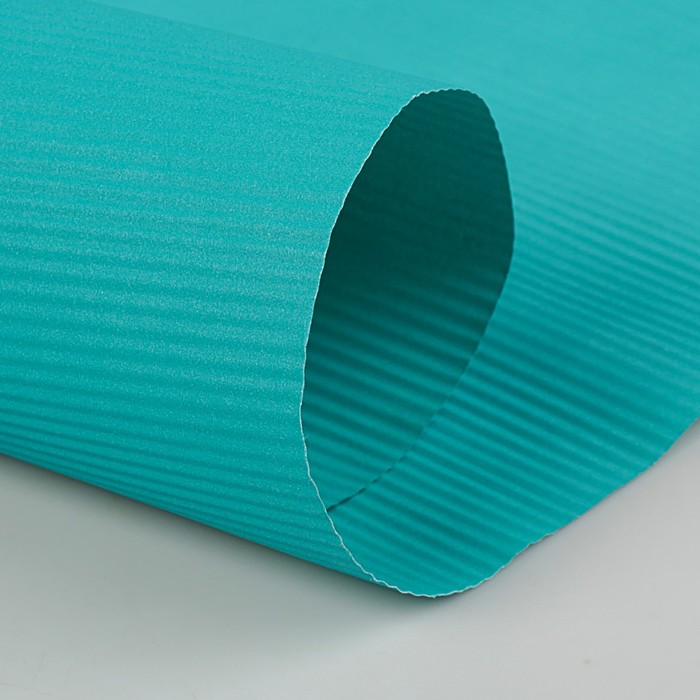 Бумага упаковочная крафт, двусторонняя, бирюзовый, 0.7 х 10 м