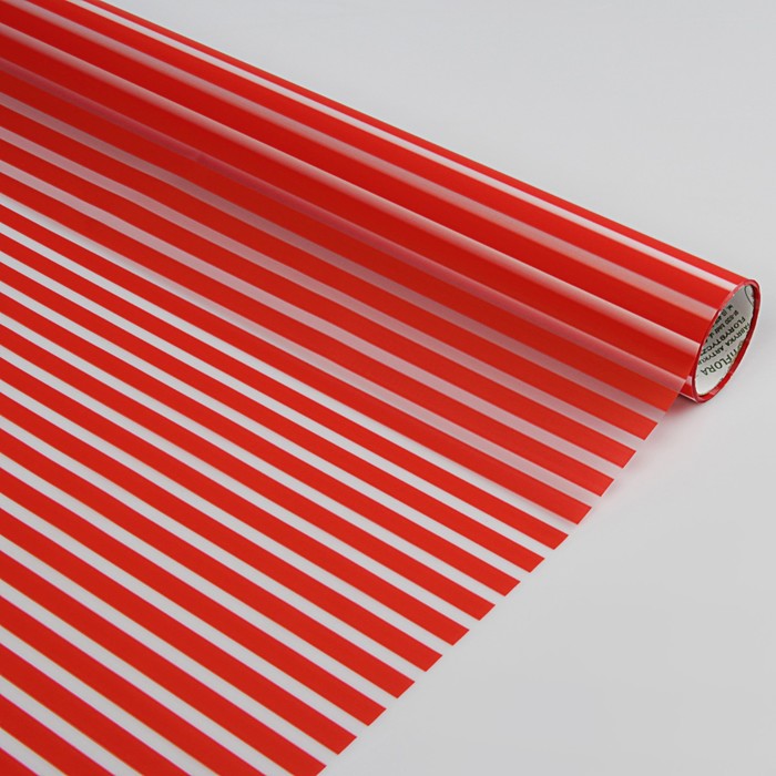Плёнка для цветов "Атласная", красная, 0,5 х 9 м