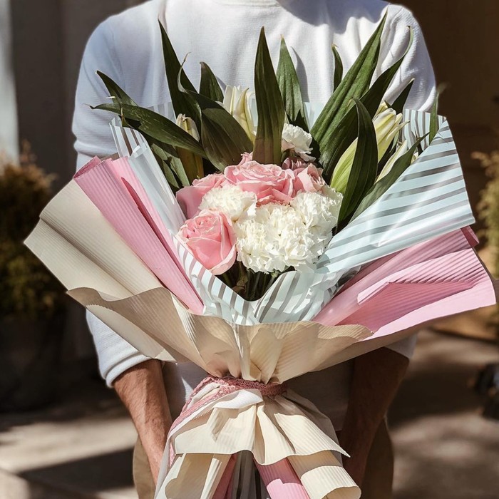 Плёнка для цветов "Атласная", цвет мятный, 0,5 х 9 м