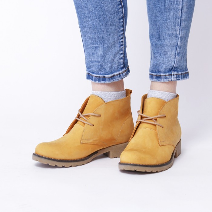 Ботинки женские арт. 8401-3-7Б / байка (желтый) (р.40)