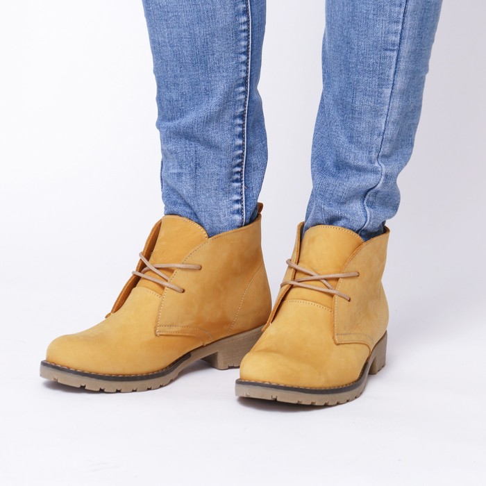 Ботинки женские арт. 8401-3-7Б / байка (желтый) (р.41)