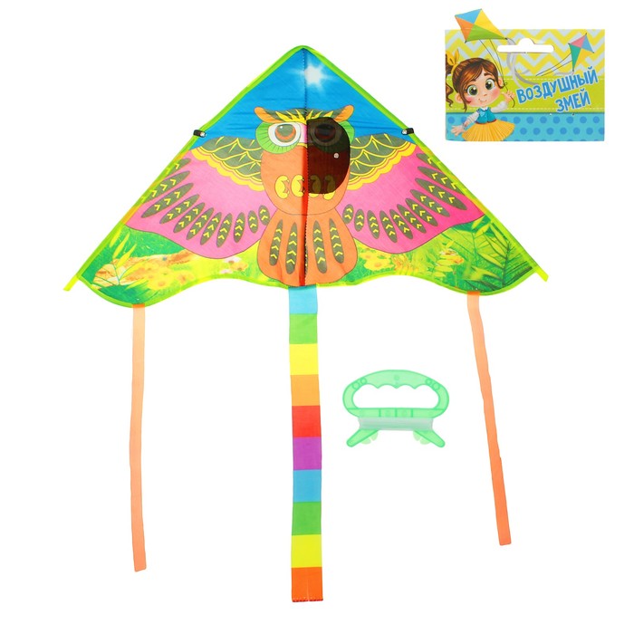 Воздушный змей "Сова" с леской