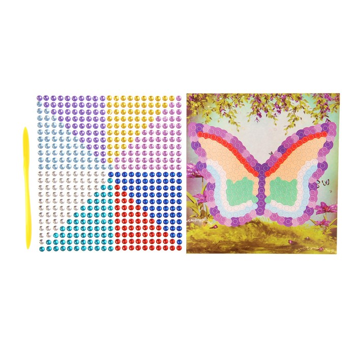 Алмазная мозаика - наклейка "Бабочка"