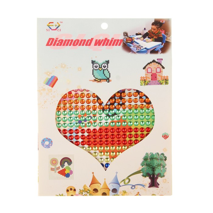 Алмазная мозаика - наклейка "Мороженое"