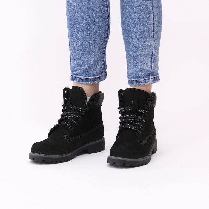 Ботинки женские арт. 7101-7Б / байка (черный) (р.39)