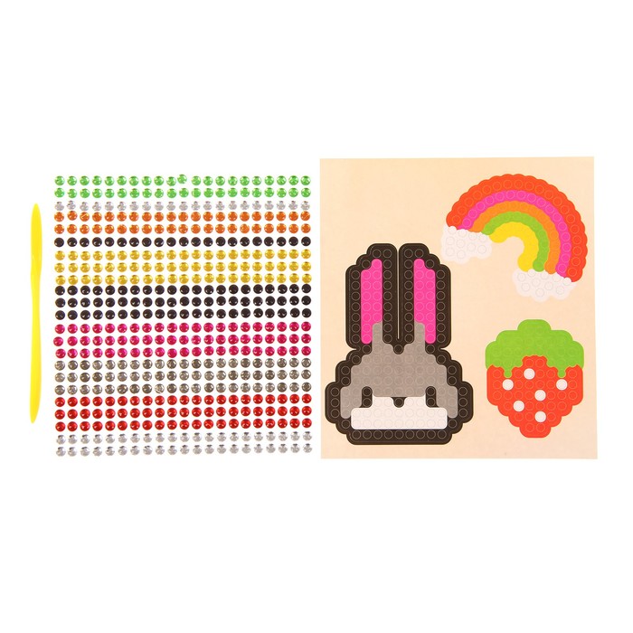 Алмазная мозаика - наклейка "Зайчик"