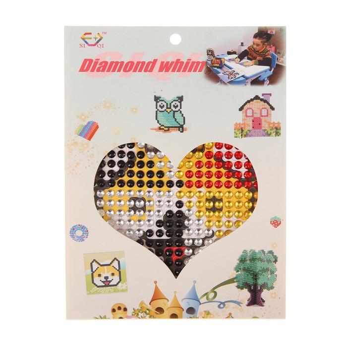 Алмазная мозаика - наклейка "Собачка"