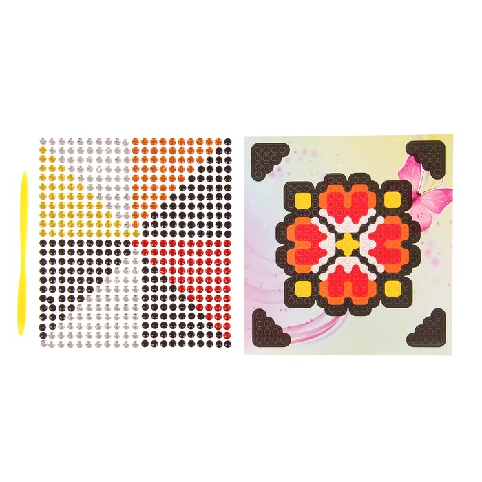 Алмазная мозаика - наклейка "Цветочек"