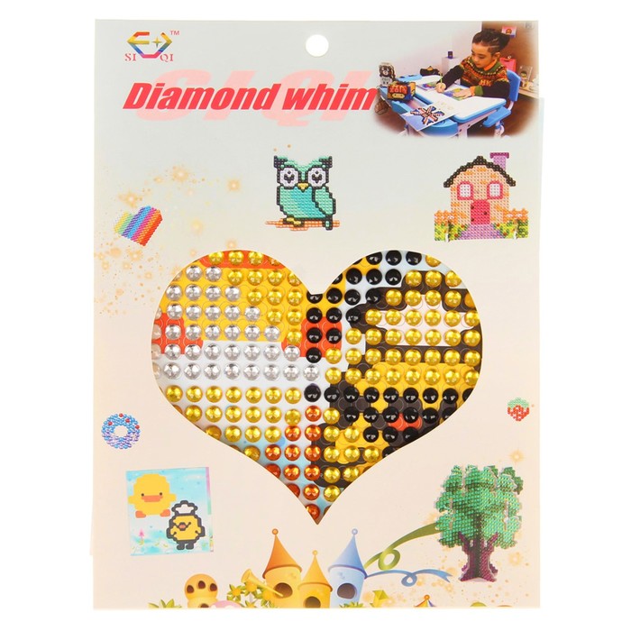 Алмазная мозаика - наклейка "Уточки"