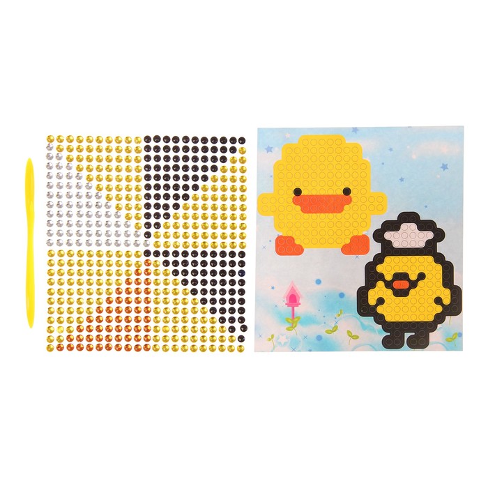 Алмазная мозаика - наклейка "Уточки"