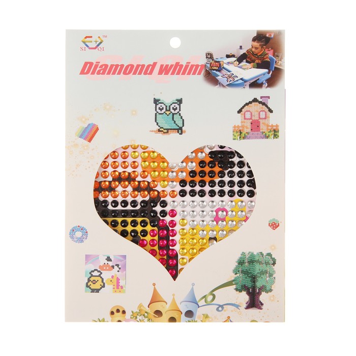 Алмазная мозаика - наклейка "Коровка"