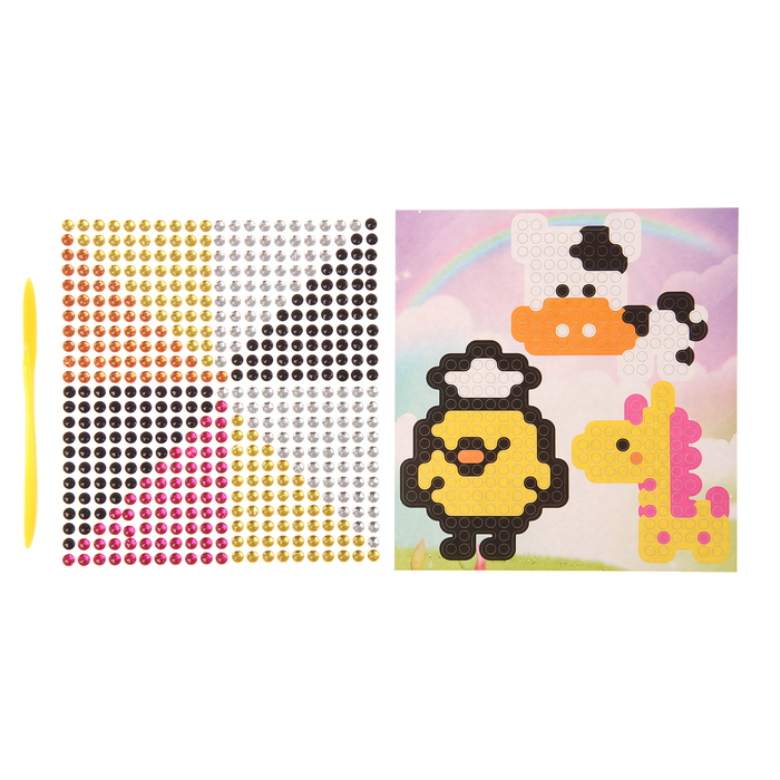 Алмазная мозаика - наклейка "Коровка"