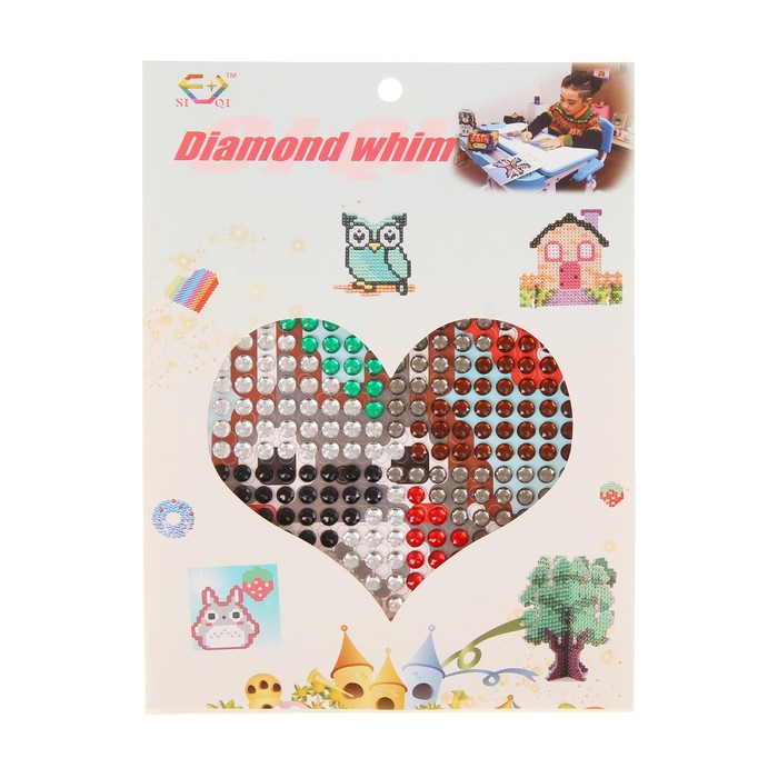 Алмазная мозаика - наклейка "Белочка"