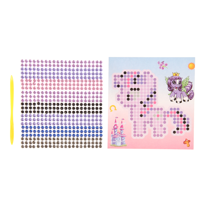 Алмазная мозаика - наклейка "Пони"