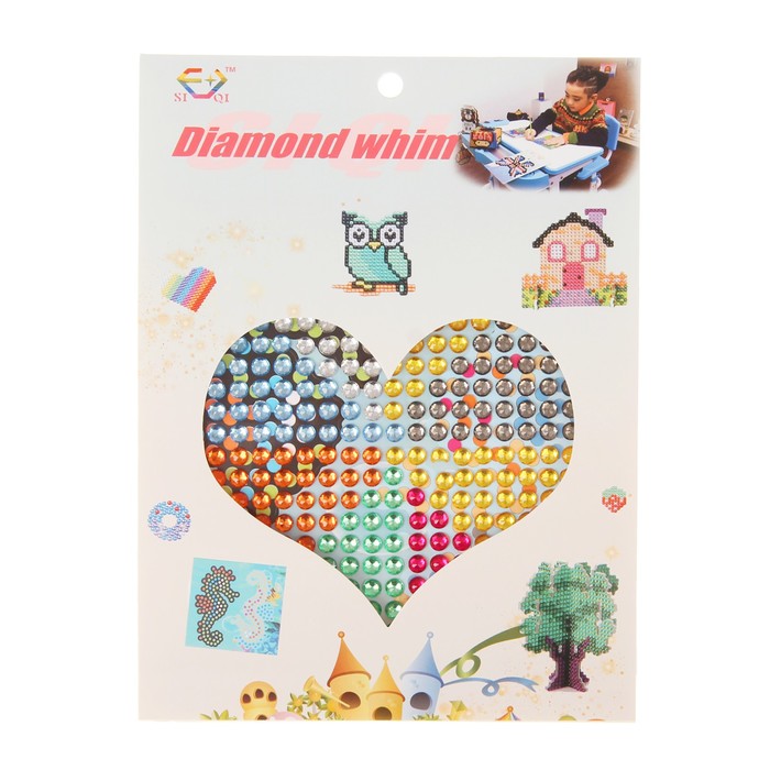 Алмазная мозаика - наклейка "Морской конек"