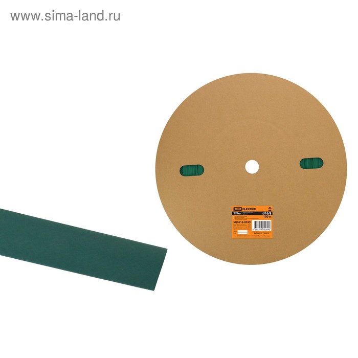 

Трубка термоусаживаемая TDM ТУТнг 16/8, зеленая, 100 м, SQ0518-0039