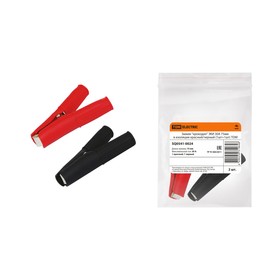 

Зажим TDM "крокодил", ЗКИ, 30А, 75мм, в изоляции, красный/черный (1шт+1шт), SQ0541-0024