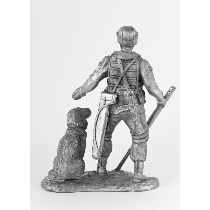 Оловянный солдатик "Минер с собакой ВС РФ"