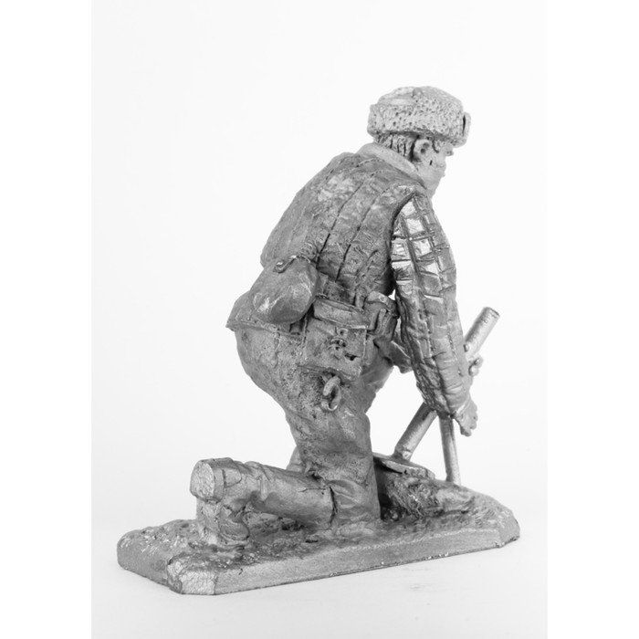 Оловянный солдатик "Минометчик РККА с лопатой"