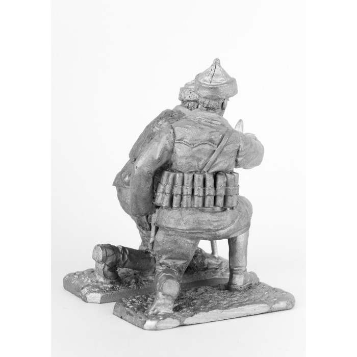 Оловянный солдатик "Минометчик РККА с лопатой"