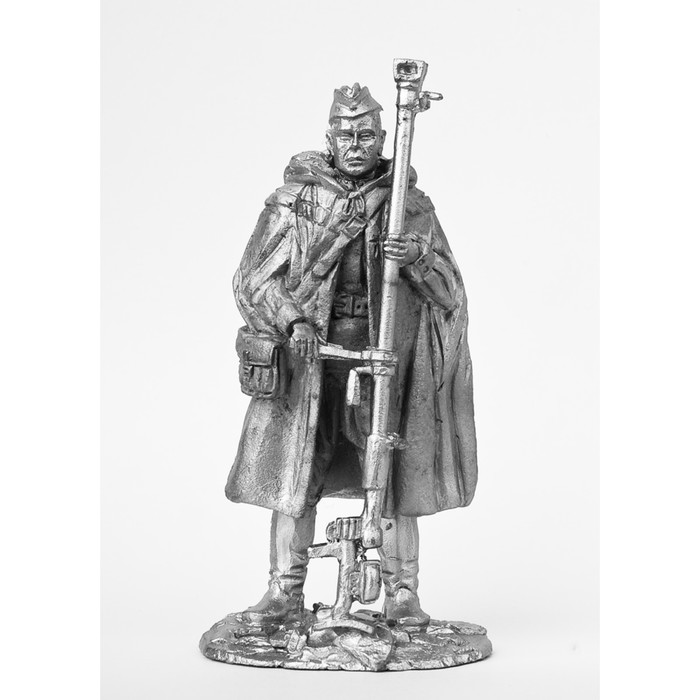 Оловянный солдатик "Боец РККА с противотанковым ружьем"