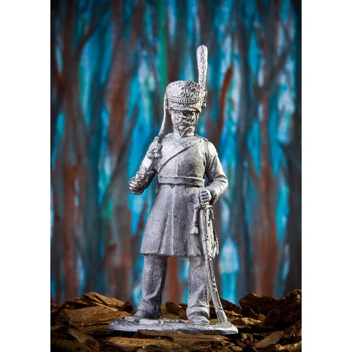 Оловянный солдатик "Урядник 2-го Александрийского конного полка Санкт-Петербургского ополчен