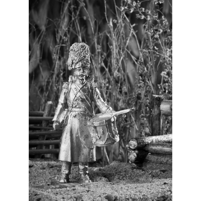 Оловянный солдатик "Барабанщик старой гвардии 1812г "