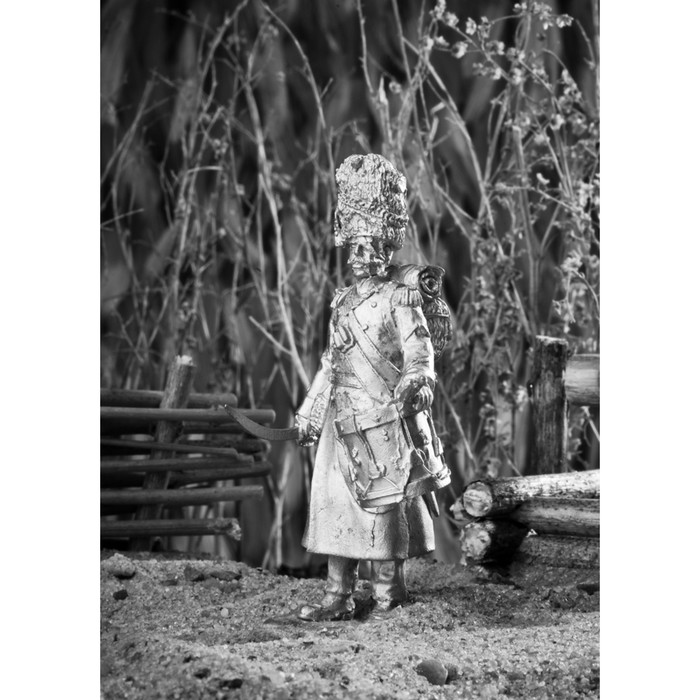 Оловянный солдатик "Барабанщик старой гвардии 1812г "