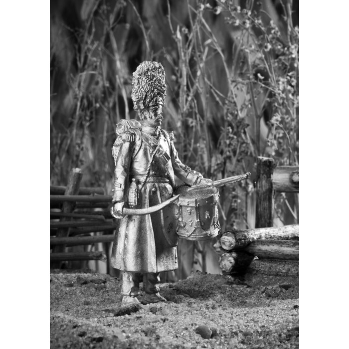 Оловянный солдатик "Барабанщик старой гвардии 1812г "