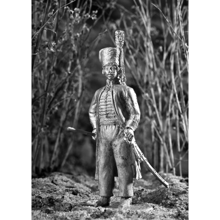 Оловянный солдатик "Офицер Чугуевского полка в зимней форме, 1798-1800 гг "