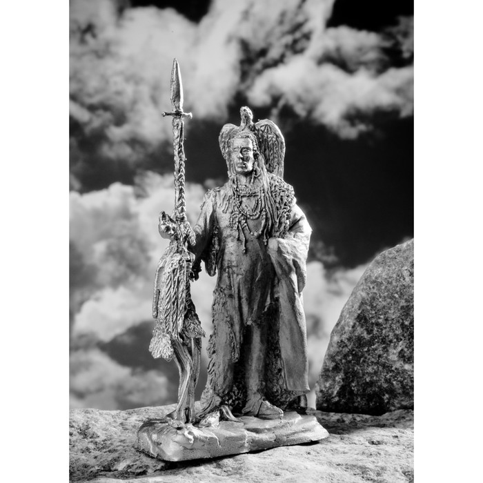 Оловянный солдатик "Вождь пауни Парискаропа"