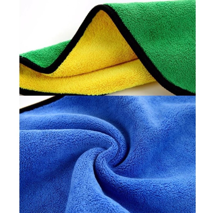 Салфетка из микрофибры для автомобиля, 40х30 см, особоплонтая, микс