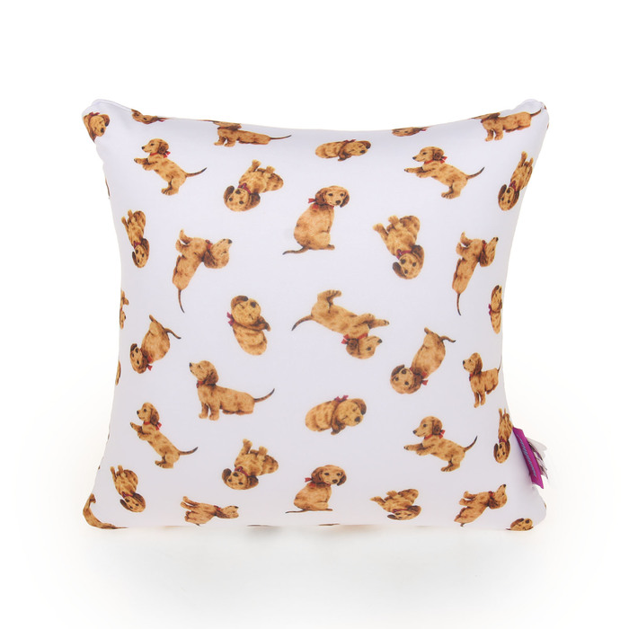 Мягкая антистресс-подушка "Щенята малые", цвет белый