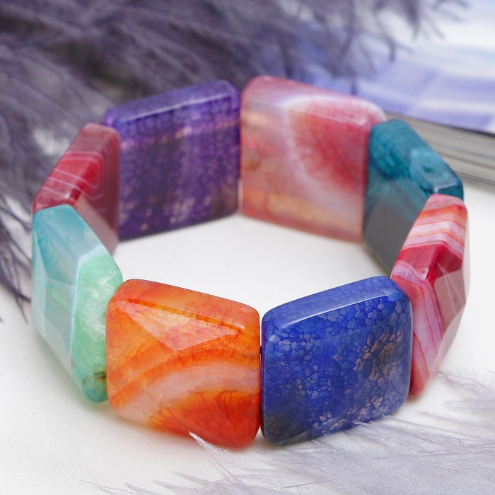 Браслет квадрат крупный гранёный "Самоцвет"