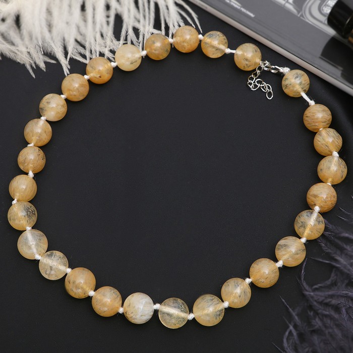 Бусы шар №14 "Халцедон", 45см