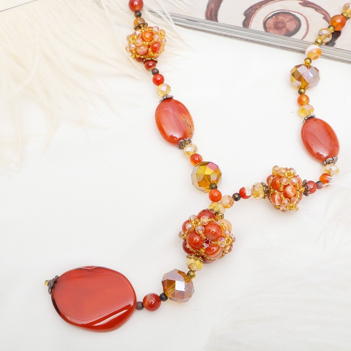 Кулон тайна востока "Сардоникс", 70см