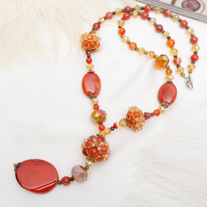 Кулон тайна востока "Сардоникс", 70см