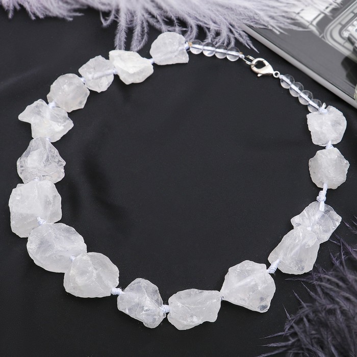 Бусы "Горный хрусталь" необработанная галтовка, 50см